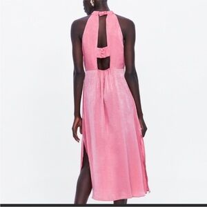 Zara brand new Limited edition Pink Backless Dress